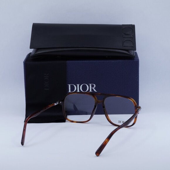 Dior Model DIORBLACKSUITO N3I 2500 Aviator 56mm Eyeglasses – Havana - Picture 10 of 10